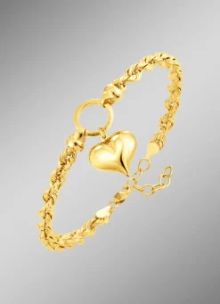 Damen BADER Kordel-Armband mit Herz-Anhänger