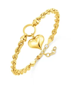 Damen BADER Kordel-Armband mit Herz-Anhänger