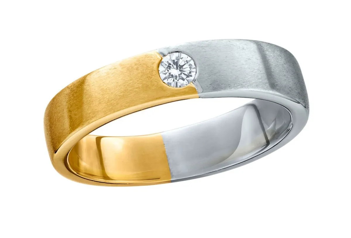 Damen BADER Kostbarer Damenring aus Platin und Gelbgold