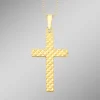 Herren BADER Kreuz-Anhänger mit Diamantmuster