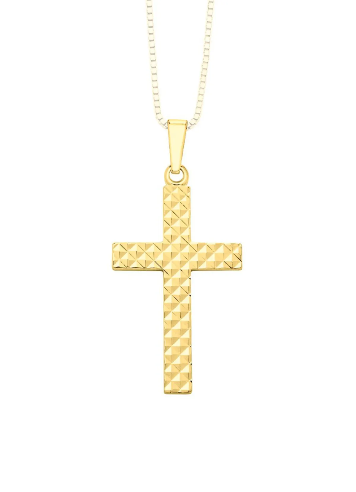Herren BADER Kreuz-Anhänger mit Diamantmuster