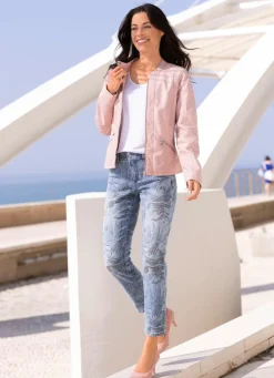 Damen laurakent Kurzjacke mit kleinem Stehkragen