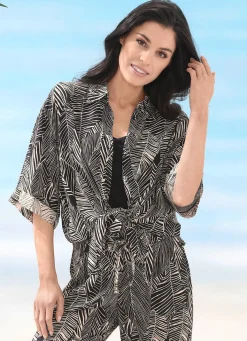 Damen LAURINA Bluse mit kurzen Ärmeln