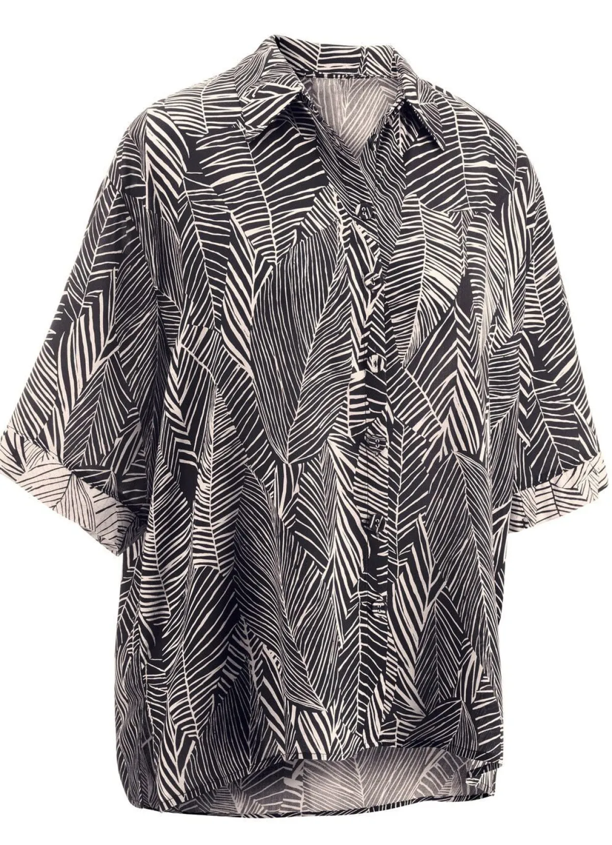 Damen LAURINA Bluse mit kurzen Ärmeln