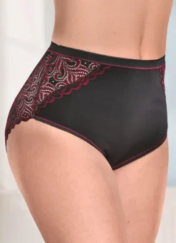 Damen LAURINA Dreierpack Slips mit Elastikspitze