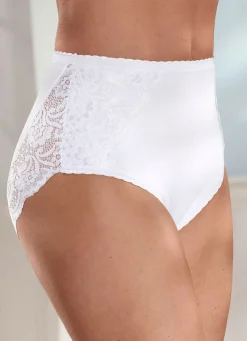 Damen LAURINA Dreierpack Slips mit Elastikspitze