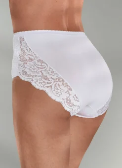 Damen LAURINA Dreierpack Slips mit Elastikspitze