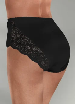 Damen LAURINA Dreierpack Slips mit Elastikspitze