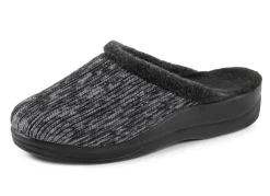 Damen LAURINA Pantoffel aus changierendem Cord-Material mit Filzbesatz