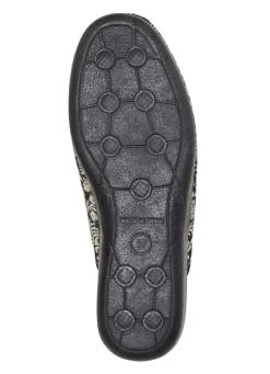 Damen LAURINA Pantoffel mit Blumen-Stickerei