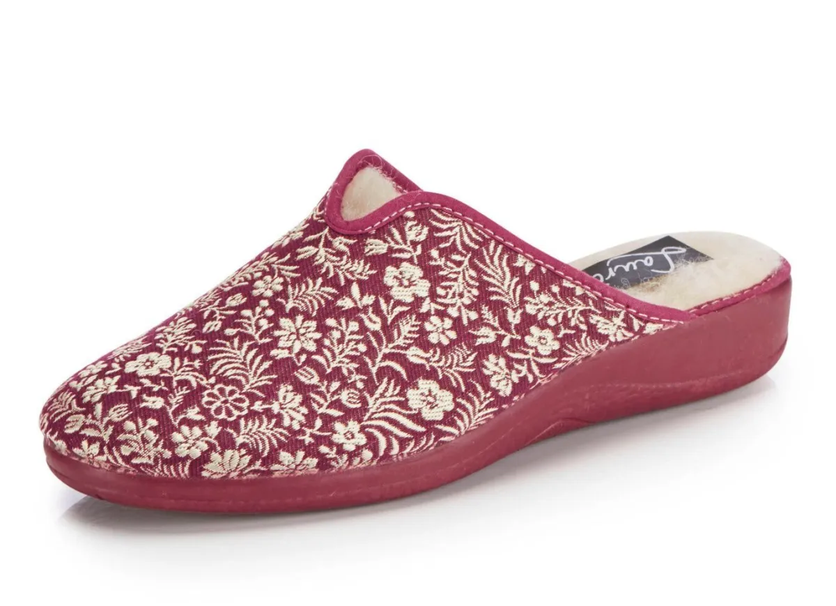 Damen LAURINA Pantoffel mit Blumen-Stickerei