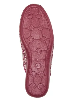 Damen LAURINA Pantoffel mit Blumen-Stickerei