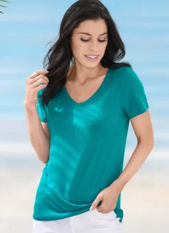 Damen LAURINA Shirt mit V-Ausschnitt