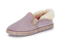 Damen LAURINA , warme Damen-Hausschuhe, mit Gummizug