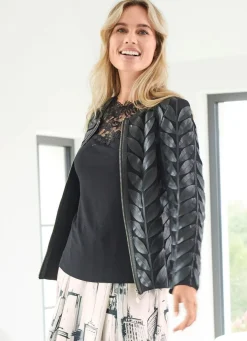 Damen Stilschmiede Lederkurzjacke von