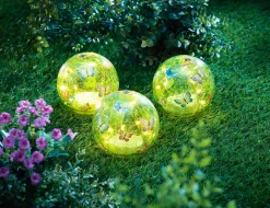 BADER LED-Glaskugeln "Schmetterling", 3er-Set