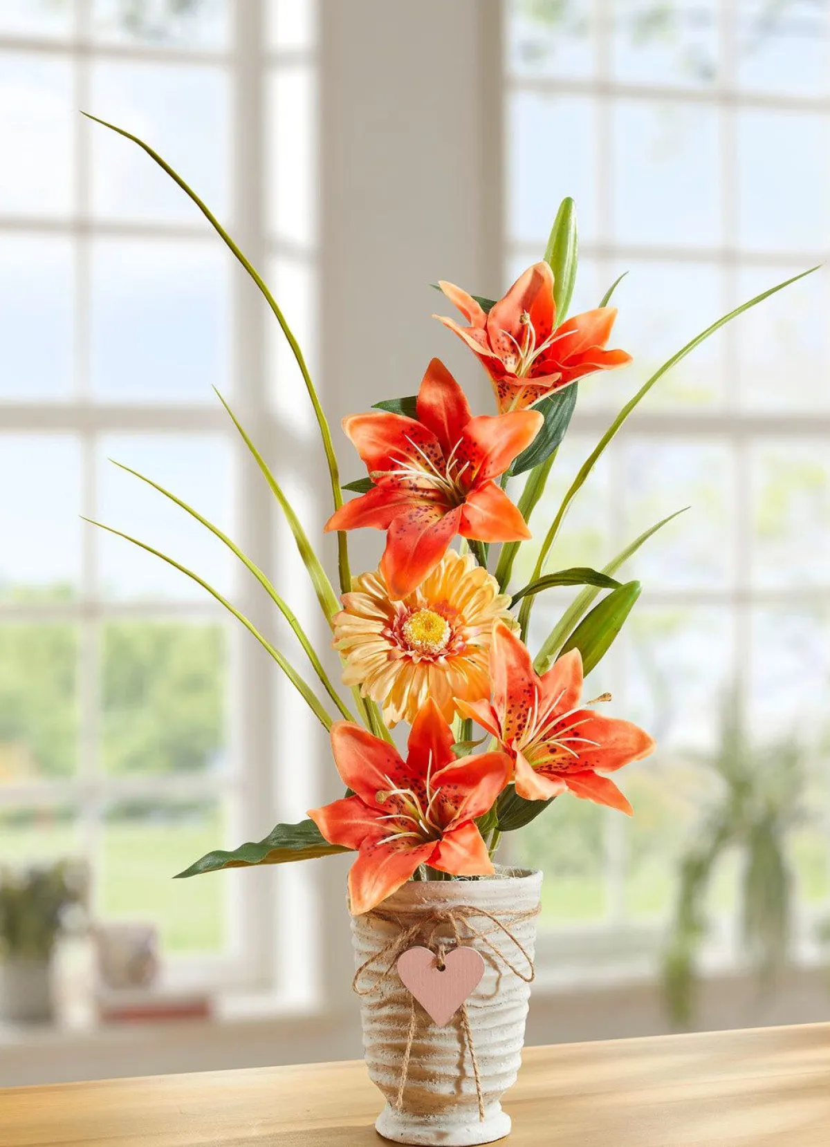 BADER Lilien-Gesteck in Vase