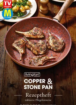 LIVINGTON Copper & Stone Pfannen mit Antihaftbeschichtung