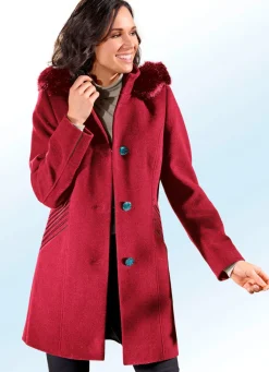 Damen BADER Longjacke in 2 Farben mit kontrastfarbenem Zierstepp an den Schubtaschen