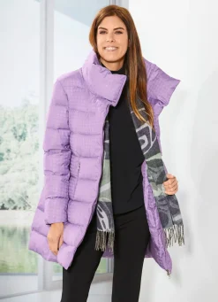 Damen BADER Longjacke mit dezent glänzendem Hahnentritt-Dessin