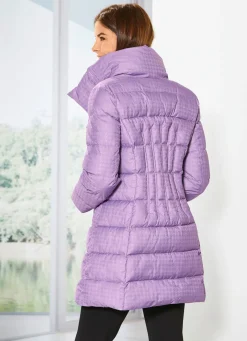 Damen BADER Longjacke mit dezent glänzendem Hahnentritt-Dessin