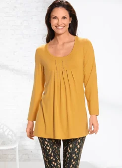Damen BADER Longshirt mit Plättchenzier in 2 Farben
