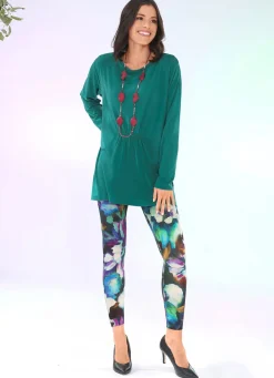 Damen BADER Longshirt mit Raffung in 3 Farben