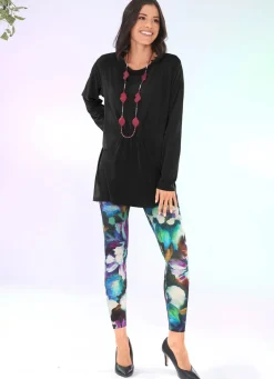 Damen BADER Longshirt mit Raffung in 3 Farben