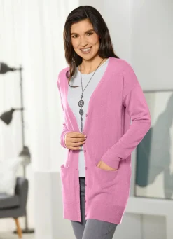 Damen BADER Long-Strickjacke in sehr weichem Feinstrick