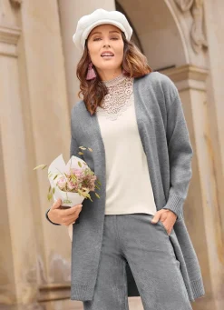 Damen laurakent Long-Strickjacke mit eingesetzten Taschen