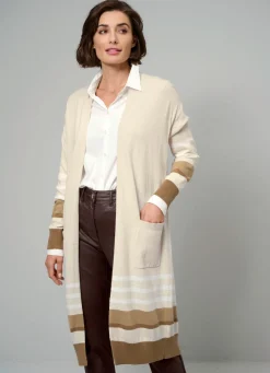 Damen BADER Long-Strickjacke mit Kaschmir