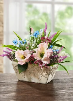 BADER Lysianthus-Arrangement in Keramikschale