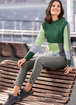 Damen ASCARI Magic-Jeans mit modischen Reißverschlüssen an den Beinabschlüssen