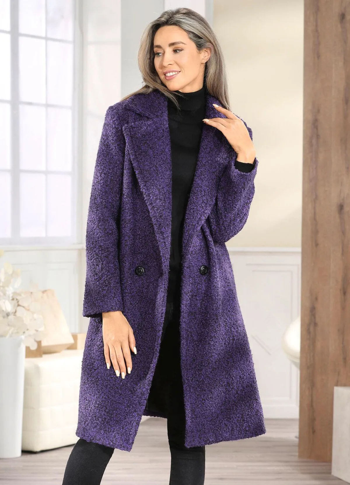 Damen BADER Mantel mit Knopfleiste