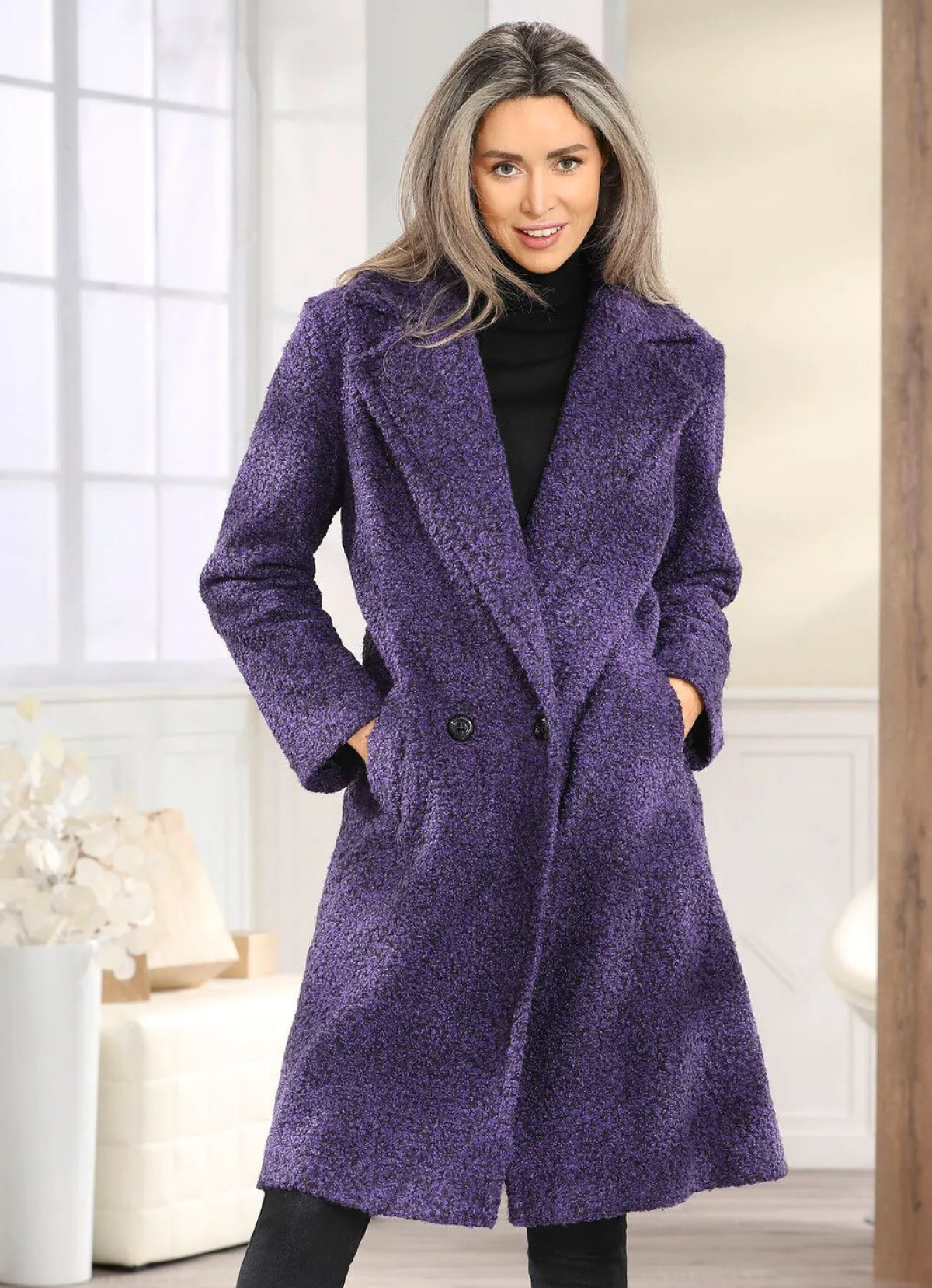 Damen BADER Mantel mit Knopfleiste