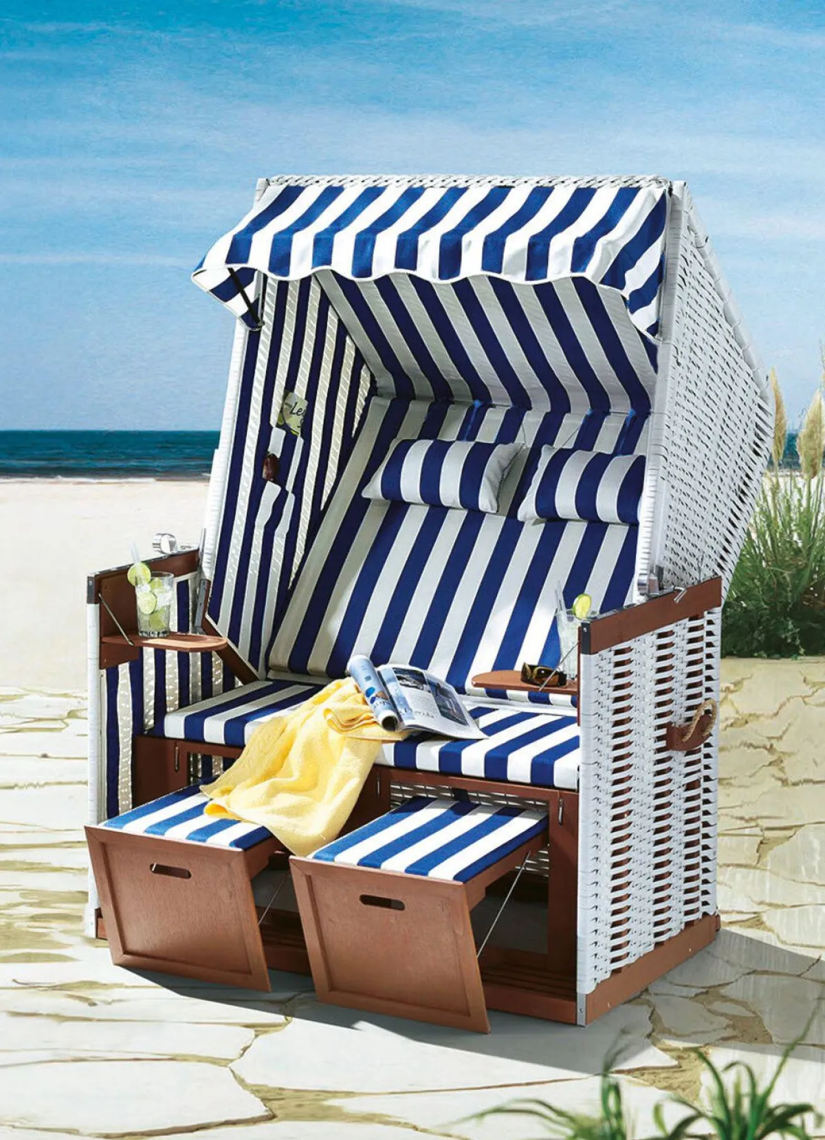 BADER Maritimer Strandkorb