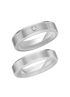 Damen BADER Mattierter Trauring in Silber 925/- fein