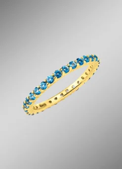 Damen BADER Memoire-Ring aus hochwertigem Gold mit Blautopas
