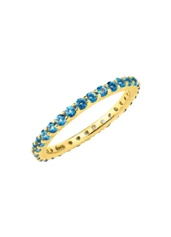 Damen BADER Memoire-Ring aus hochwertigem Gold mit Blautopas