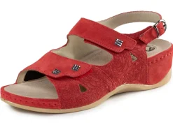 Damen MUBB , bequeme Damen-Sandalen, Weite H, mit herausnehmbarem Fußbett