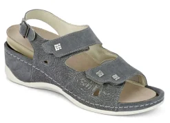 Damen MUBB , bequeme Damen-Sandalen, Weite H, mit herausnehmbarem Fußbett