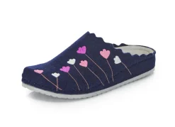 Damen MUBB , klassische Damen-Hausschuhe, Weite H, mit Blumen-Stickerei