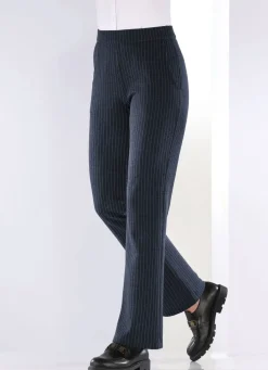 Damen KLAUS MODELLE MADE IN GERMANY Nadelstreifenhose in modischer Weite