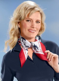 Damen BADER Nickituch mit blauen Seesternen