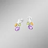 Damen BADER Ohrstecker mit echt Amethyst, echt Citrin und echt Peridot