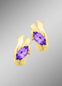 Damen BADER Ohrstecker mit echt Amethyst