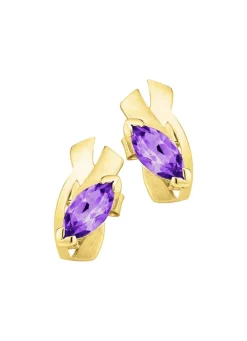 Damen BADER Ohrstecker mit echt Amethyst
