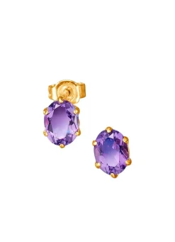 Damen BADER Ohrstecker mit echt Amethyst