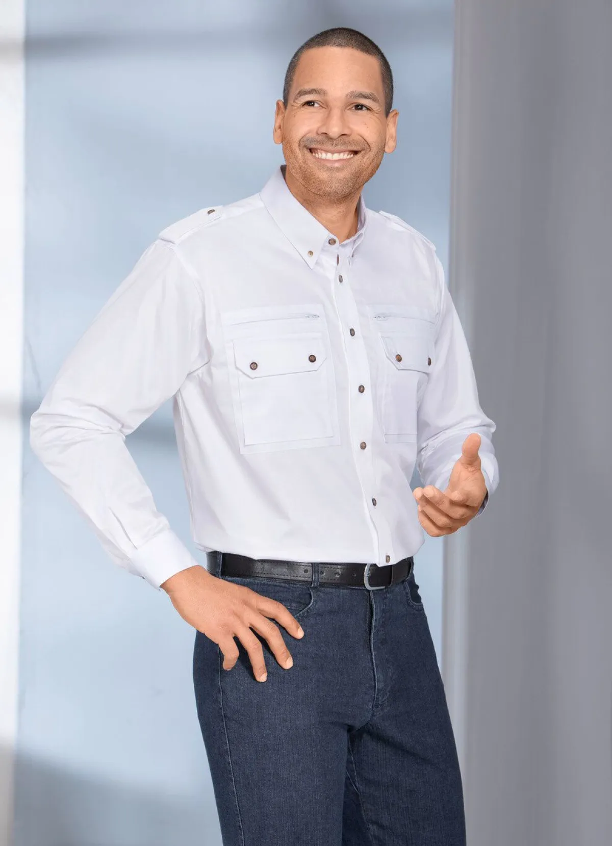Herren OS TRACHTEN "OS-Trachten"-Hemd mit Button-Down-Kragen in 3 Farben