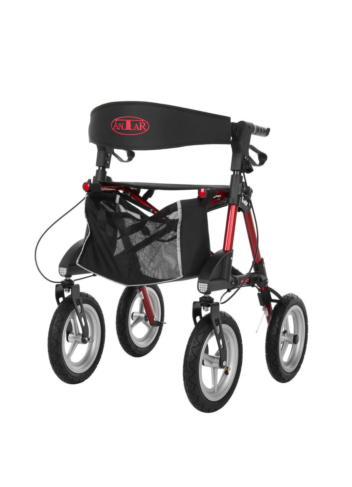 BADER Outdoor Rollator Inklusive Tasche und Gehstockhalter
